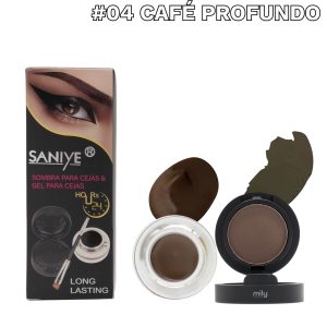 Saniye - Gel Y Sombra Para Cejas — Tono: #04 Café Profundo