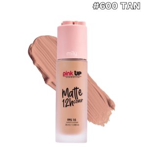 Pink Up - Maquillaje Líquido Matte Cover — Tono: #600 Tan
