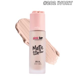 Pink Up - Maquillaje Líquido Matte Cover — Tono: #202 Ivory