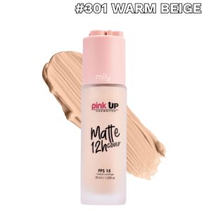 Pink Up - Maquillaje Líquido Matte Cover — Tono: #301 Warm Beige