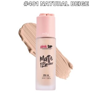 Pink Up - Maquillaje Líquido Matte Cover — Tono: #401 Natural Beige
