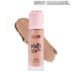 Pink Up - Maquillaje Líquido Matte Cover — Tono: #501 Caramel